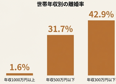 離婚率と世帯年収